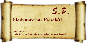 Stefanovics Paszkál névjegykártya